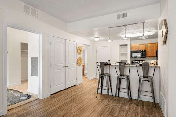 Kitchen and closet view at The View on 20th, Ogden, UT, 84401