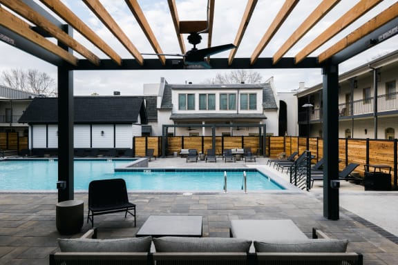 Picturesque Pool And Cabana Setting at The Quarter House, Jackson