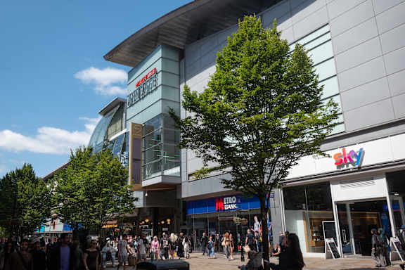 Shopping center at Fairfax Apartments, Manchester