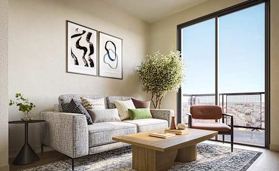 The Elara-Living Room Rendering