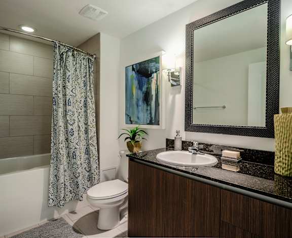 The Manor at CityPlace Spa Inspired Bathroom with Extra Counter Space