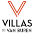 A logo for Villas at 91st rental townhomes.