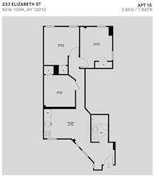 Floor Plan C Line 3 Bed 1 Bath