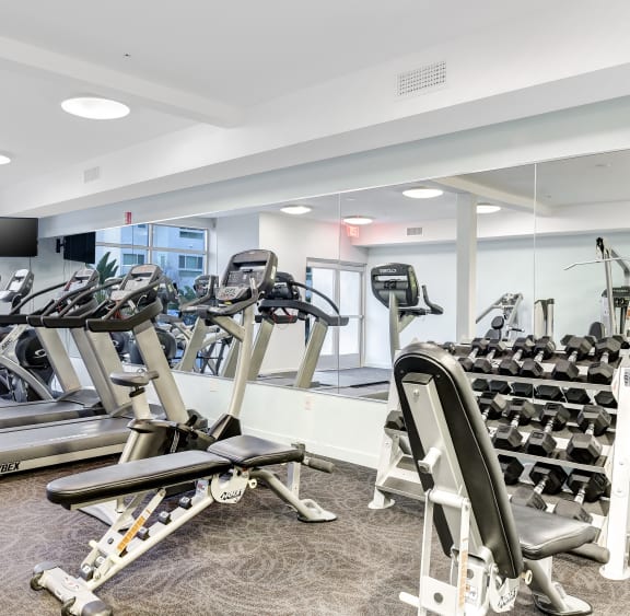 Fully Equipped Fitness Center with Strength and Cardio Equipment, at Parc One, Santee, CA