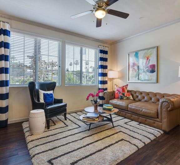 Lighted Ceiling Fans in Living and Master Bedroom, at SETA, La Mesa, 91942