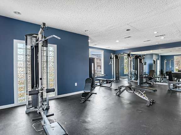the gym at the estates apartments  at Wellington Farms, North Carolina