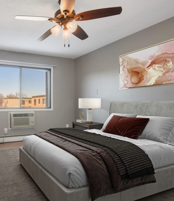 St Louis Park, MN Edge of Uptown Apartments | Furnished Bedroom