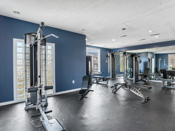 the gym at the estates apartments  at Wellington Farms, North Carolina