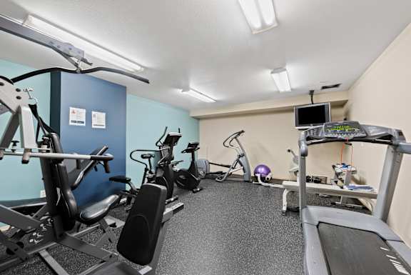 Fitness center at Washington Terance Apartments in Seattle WA