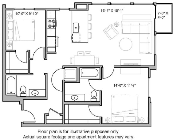 Floorplan Floorplan at The Whittaker, Seattle, Washington