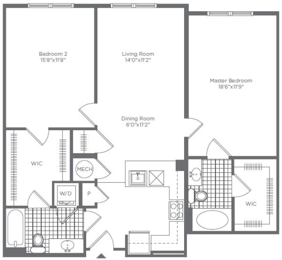 2BR 2BA