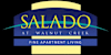 Salado at Walnut Creek logo with blue and yellow colors.