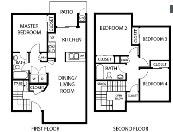 Floor Plan  4X2 floor plan at VIZCAYA APARTMENTS, SANTA MARIA