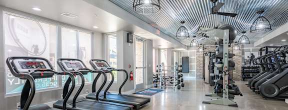 Gym with Treadmills at Edge 35 Apartments, Indianapolis, IN