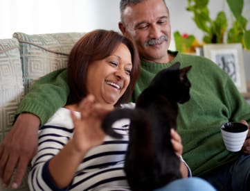 couple and a cat at Avilla Springs, Texas, 75454