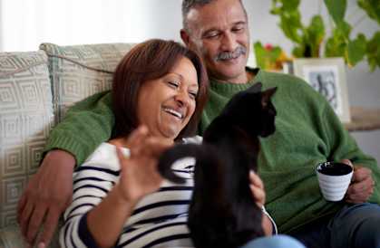 couple and a cat at Avilla Springs, Texas, 75454
