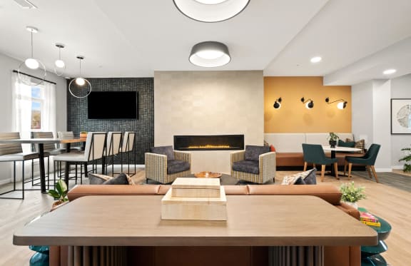 a rendering of the lobby of the new holiday inn express & suites
