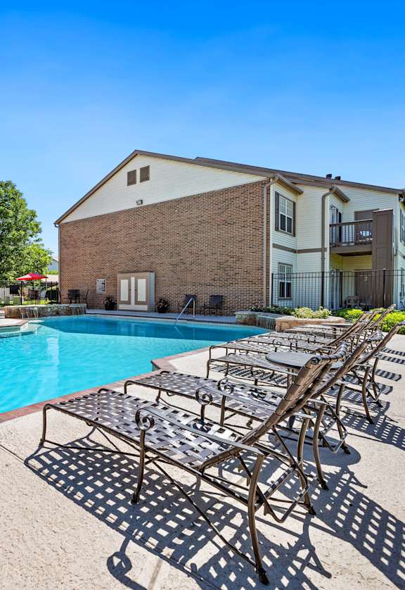 the swimming pool at our apartments