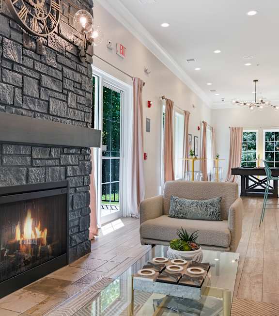 Clubhouse With Fireplace Clubhouse With Fireplace at Poplar Glen Apartments, Columbia, MD, 21044.