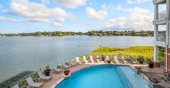 Pool View Alongside Lake at River House Apartments, Norfolk, 23504