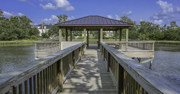 Private Covered Dock Access on Marsh at Grand View Luxury Apartments