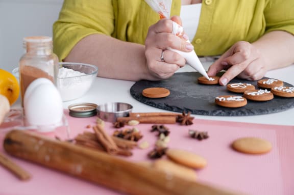 Gingerbread cookies  at The Verandas, Canoga Park, California