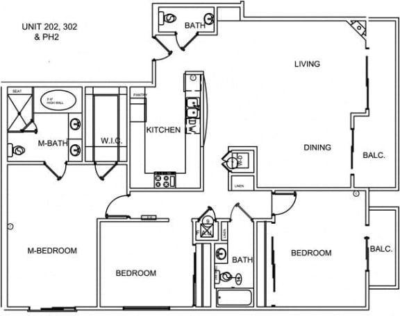Units 202, 302, PH2