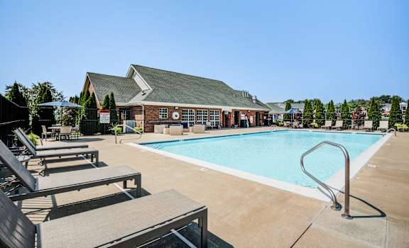 the swimming pool at our crossings apartments