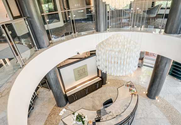 Aerial view of Lobby at 800 Carlyle, Alexandria, VA