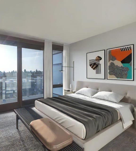 Ballard Lofts Apartment Amenities Floor to Ceiling Windows