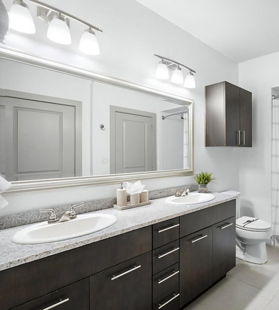 Spacious Bathroom with Double Vanities