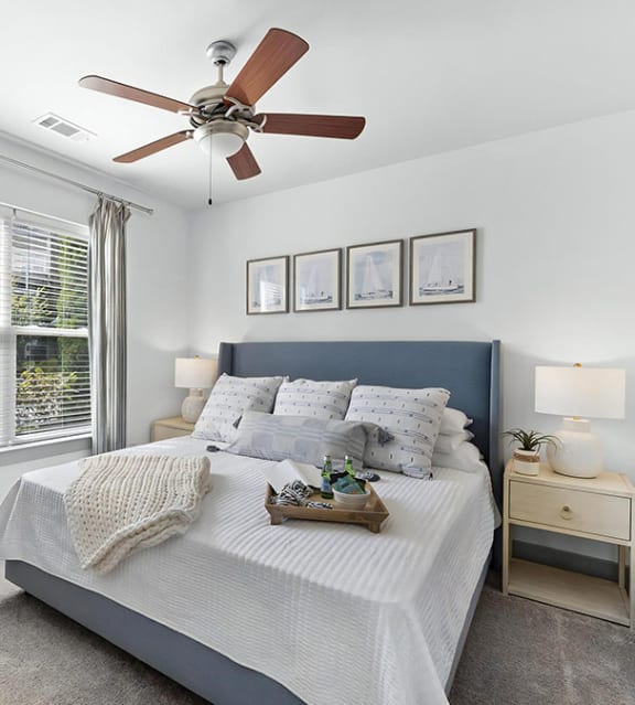 Spacious Bedroom with Ceiling Fan