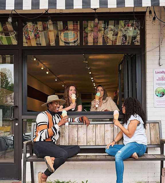 Have a sweet treat at a local ice cream shop near Novel Cary