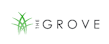 A logo with a green plant and the words "The Grove" in black.