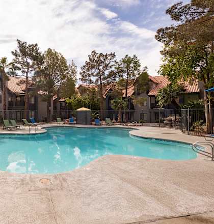the swimming pool at our apartments