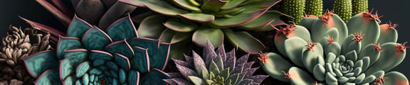 a collection of colorful succulent plants