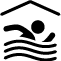 an illustration of a man swimming in a body of water