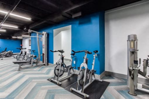 Fitness Center With Modern Equipment at The Mason Mills Apartments, Decatur