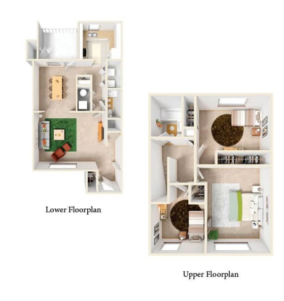 three bedroom townhome for rent floor plan