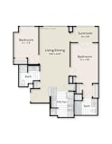 Two Bedroom Two Bath Sunroom apartment located in West End