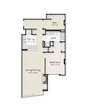 One Bedroom Den apartment located in West End