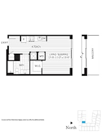  Floor Plan Studio | s02m (Income Restricted)