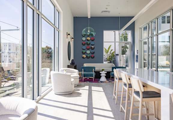 Poolside Lounge at The Chandler NoHo New Apartments