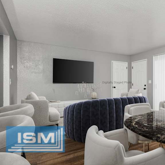 Furnished living room at Redwood Cove Apartments, Chico, CA