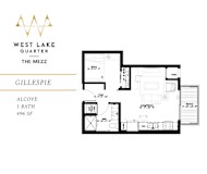 Gillespie Floor Plan at The Mezz at West Lake Quarter, Minneapolis Minnesota