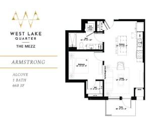 Armstrong Floor Plan at The Mezz at West Lake Quarter, Minnesota