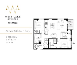 Fitzgerald ACC Floor Plan at The Mezz at West Lake Quarter, Minneapolis, MN