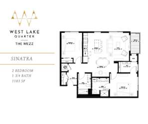 Sinatra Floor Plan at The Mezz at West Lake Quarter, Minneapolis, 55416