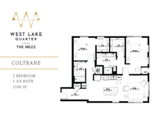 Coltrane Floor Plan at The Mezz at West Lake Quarter, Minneapolis, MN 55416
