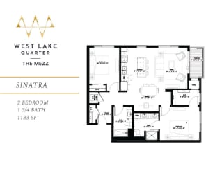 Sinatra Floor Plan at The Mezz at West Lake Quarter, Minneapolis, 55416
